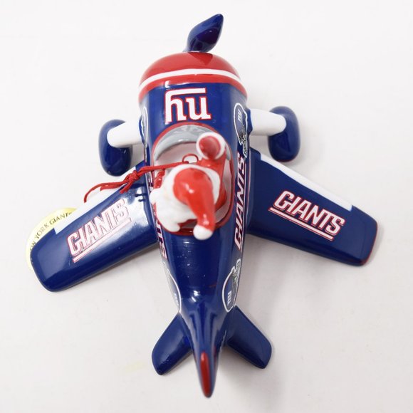 2006 Danbury Mint NY Giants Victory Plane Santa Claus New York NFL Ornament NFC - Picture 9 of 16